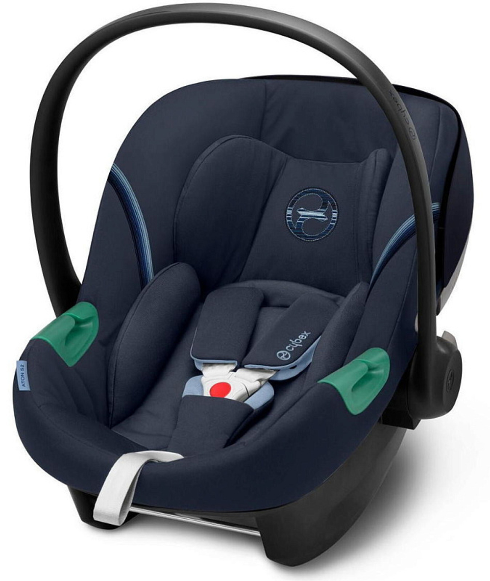 Коляска Cybex Balios S Lux TPE complete Aton S2 Ocean Blue 3 в 1 Almond Beige с дождевиками