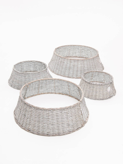 Корзина под елку Кантри Стайл 95*75*30 см., светлое дерево, разборная, ЕлкиТорг (95-231)