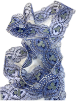 кружево на органзе вышивка шелк/хлопок/ (Франция) ш-7 см цена за 1м