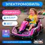 Детский электромобиль для проката «Гоночный вихрь» одноместный, усиленная рама