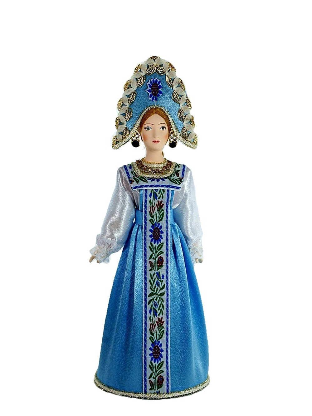 Кукла интерьерная Потешного промысла в  Девичьем русском праздничном костюме