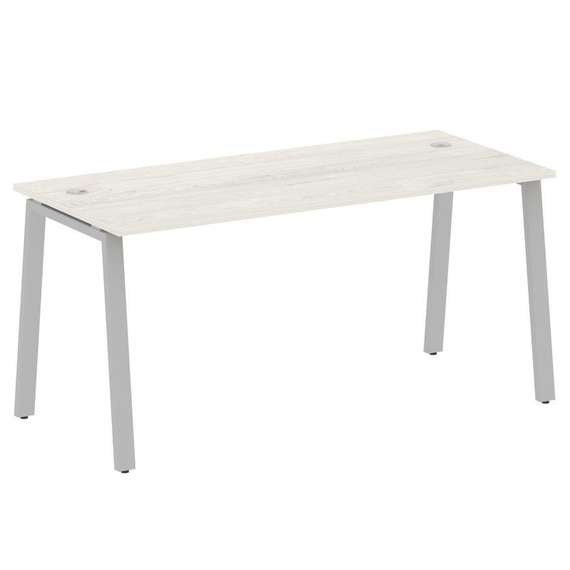 Metal System Стол письменный на А-образном м/к БА.СП-4 Дуб Наварра/Металл Серый 1600*720*750