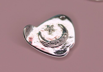 Подвеска месяц круглая инкрустированная со звездой 16 мм