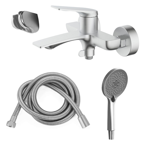 Смеситель для ванны Azario Lursy с ручным душем, керамический картридж, шланг 150 см, сатин (AZ-K3049BN)