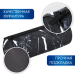 Пенал-тубус BRAUBERG с эффектом Soft Touch мягкий "Black marble" 22х8 см (2 штуки в упаковке)