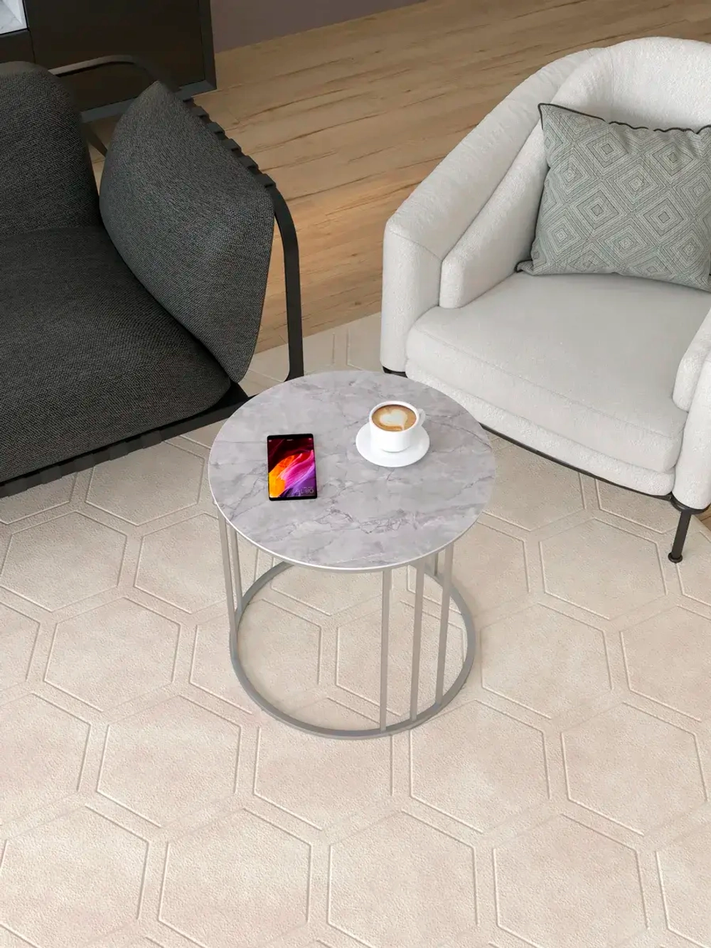 Стол журнальный Трио малый - ССГ - керамогранит