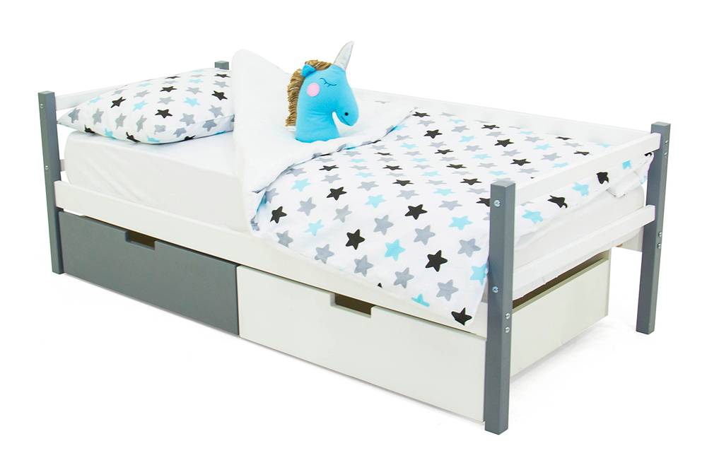 Детская кровать тахта Бельмарко Svogen графит белый