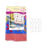 Штора для ванной 180х180"Селфи» полиэстер с утяжелителем 020C JH2-33 NEW