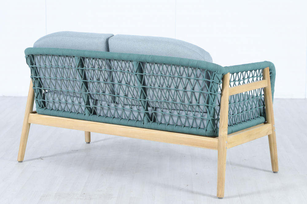 Диван деревянный двухместный Tagliamento Cambria, натуральный, мальмо