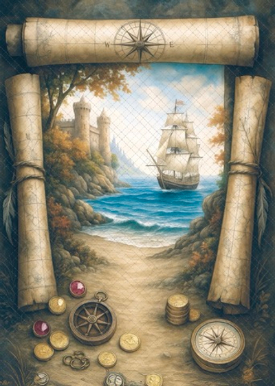 Пираты №4 - фон неопреновый