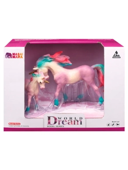 Набор фигурок животных Мир фэнтези Семья сиреневых единорогов 2 шт