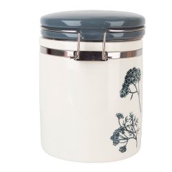 Банка для сыпучих продуктов (клипс) " " 14*10*14см. v=630мл. (керамика)