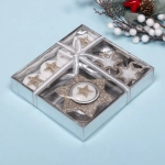 Свечи новогодние «Загадай желание!» 16.5x15.5x3см, шампань