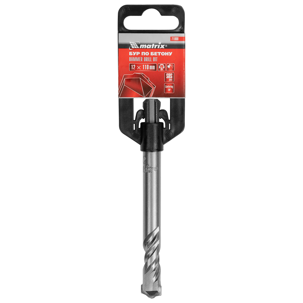Бур по бетону, 12 x 110 мм, SDS Plus Matrix
