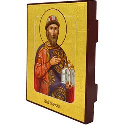Святой князь Ярослав. Рукописная икона.