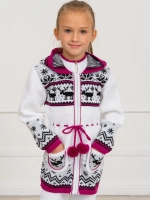 Кардиган вязаный на молнии для девочки