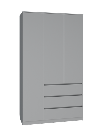 Шкаф РОВЕННА /1200*2100*503/ правый цемент темный / цемент светлый