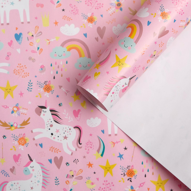 Бумага упаковочная глянцевая "Единороги", 50 х 70 см Цена указана за 1 лист