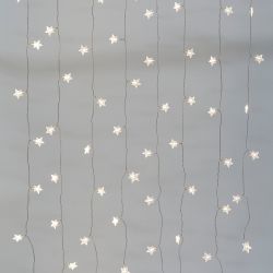 Светодиодная новогодняя гирлянда ЭРА ENIZ-64W Звездочки 1,2*1,3 м теплый белый 64LED IP20