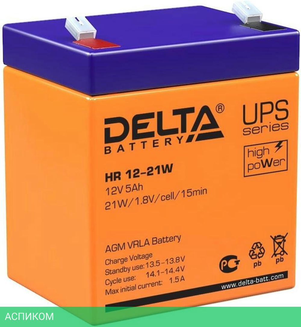 Аккумулятор для ИБП Delta HR 12-21W