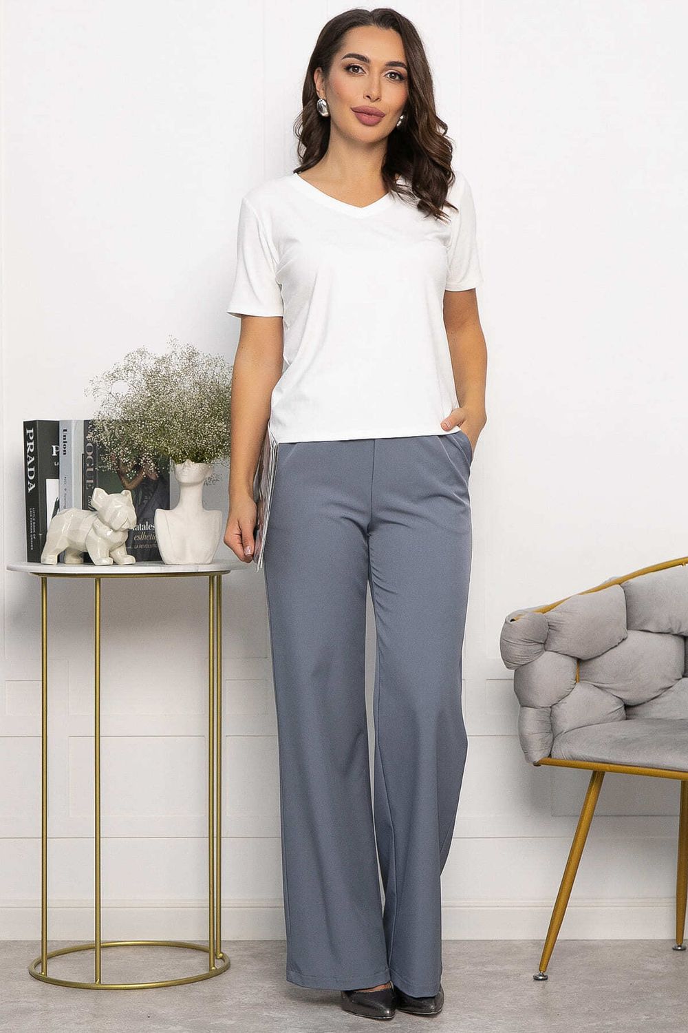 Брюки Бристоль (серо-голубые) Б14149-12М LT Collection