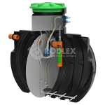 BioBox Aero Pro 8 Родлекс 3000 л. горизонтальный / 2200 л. в сутки / До 9 чел. / принудительный сброс / компрессорный аэрация (2140x1480x2030см;140кг;) - арт.560044