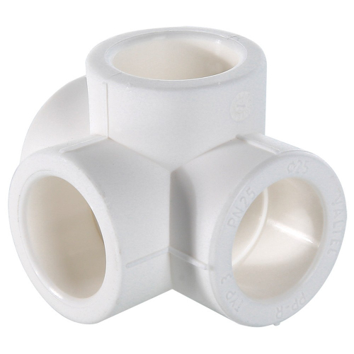 Крестовина двухплоскостная полипропиленовая PPRC 25, белая Valtec (VTp.778.0.025)