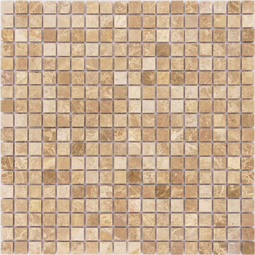 Мозаика из натурального мрамора Emperador Light POL 15x15x4 бежевый светлый