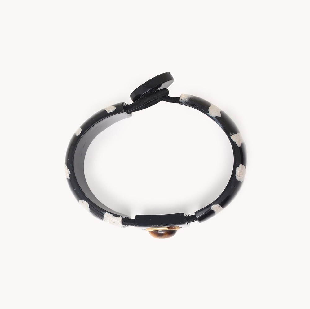 Браслет Nature Bijoux, Zebra, с тигровым глазом, перламутром и смолистым песком в смоле, NB24.2-13CP
