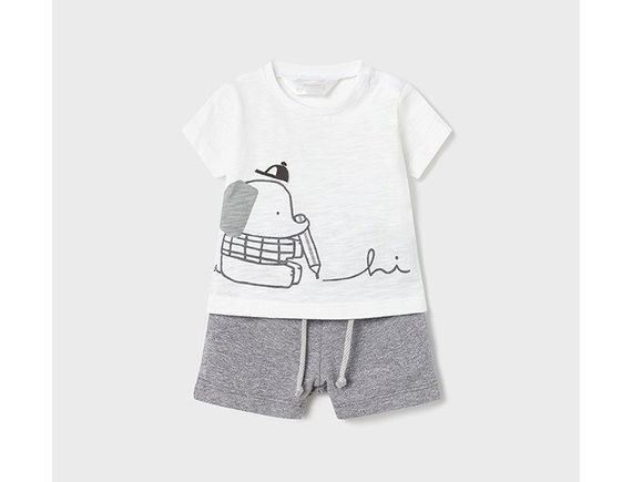 Комплект для мальчика Mayoral Newborn Слоники Серая тень