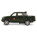 Модель ин. мет. "Uaz pickup. Армия России" 12см, открыв. двери, багаж. (Технопарк)