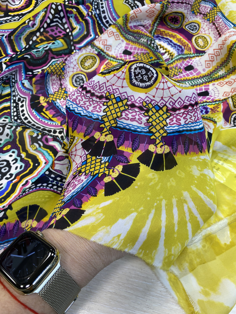 Ткань натуральный шелк 100% (Италия) ш-135см цена за 1 купон (1,3м)