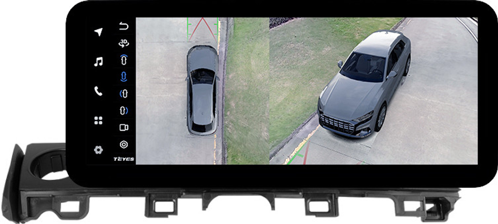 Магнитола для Mazda 6 2015-2018 GJ - Teyes LUX ONE 360 монитор 12.3", Android 10, CarPlay, 4G SIM-слот, 6/128 ГБ, 4 камеры в комплекте