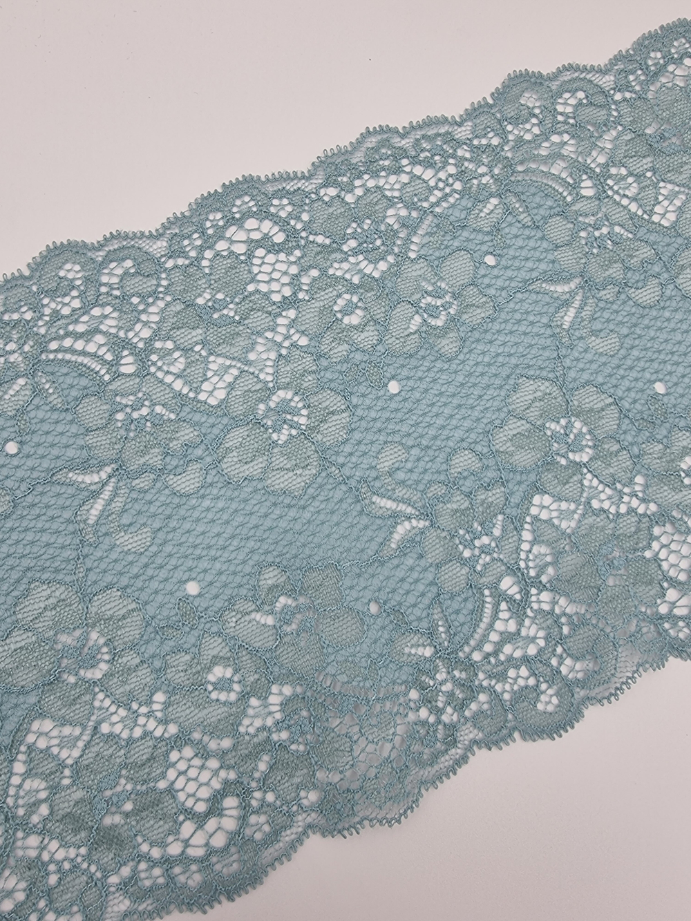 Кружево эластичное сине-зеленое КС76 (16 см)