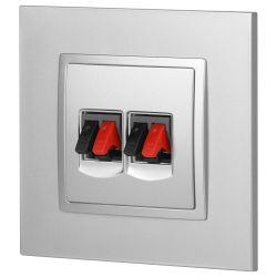 Розетка ЭРА Elegance 14-3112-03 аудио двойная IP20 алюминий