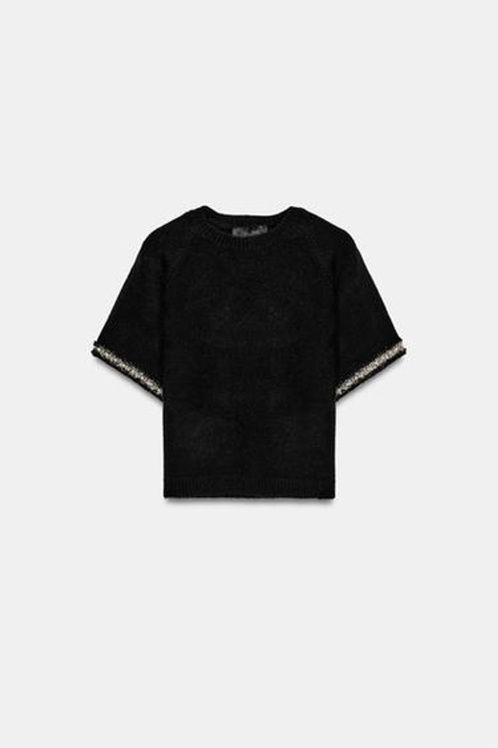 Искусственный жемчуг трикотажный свитер - ZARA