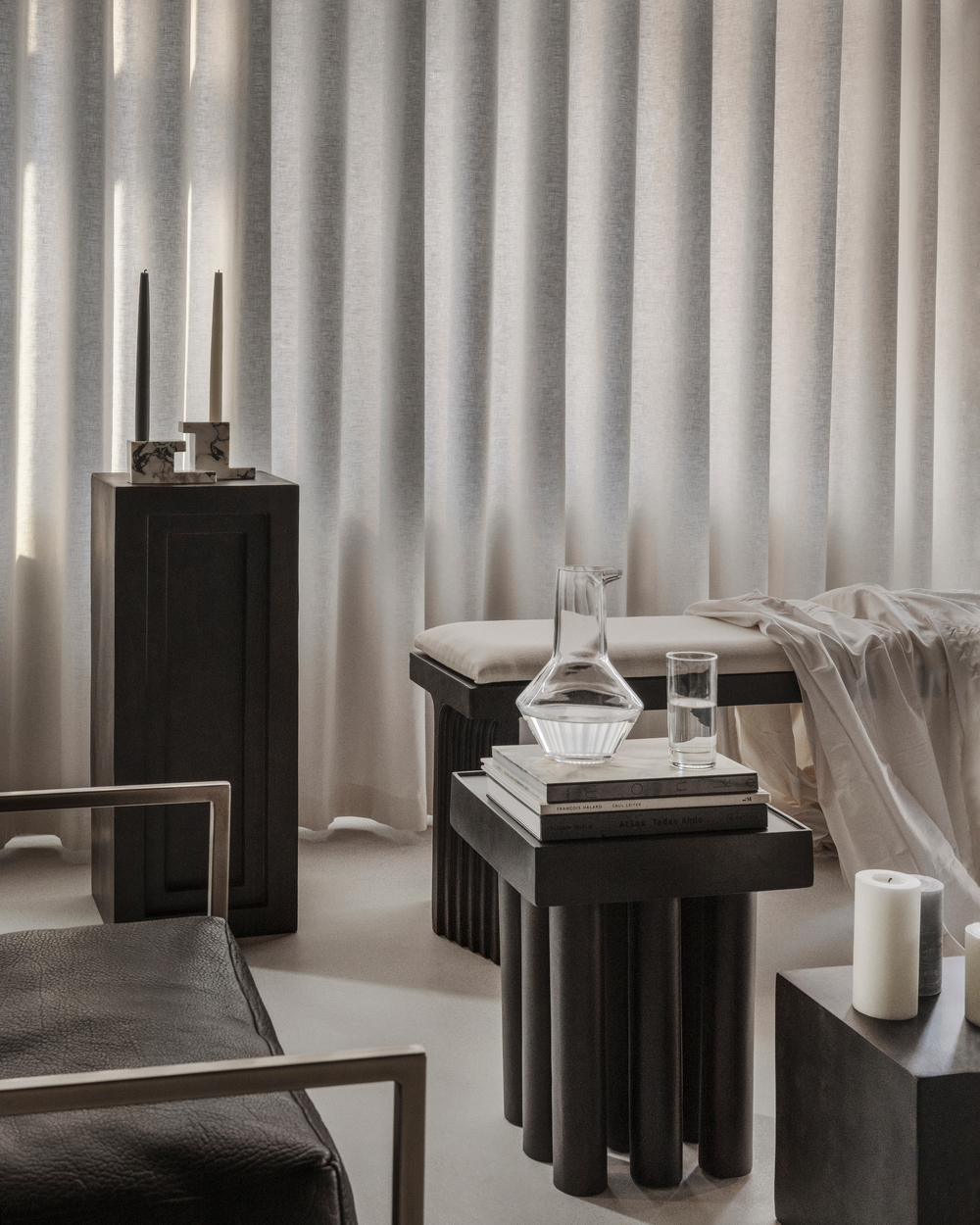 Скамья 101 Copenhagen Arc Bench, Coffee с подушкой Arc Bench Cushion, Linen