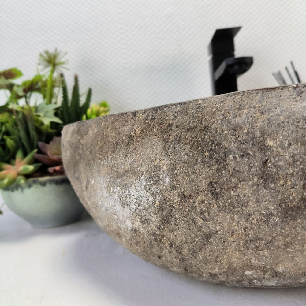 Раковина из речного камня RS-63553 (47*39*15) 0122