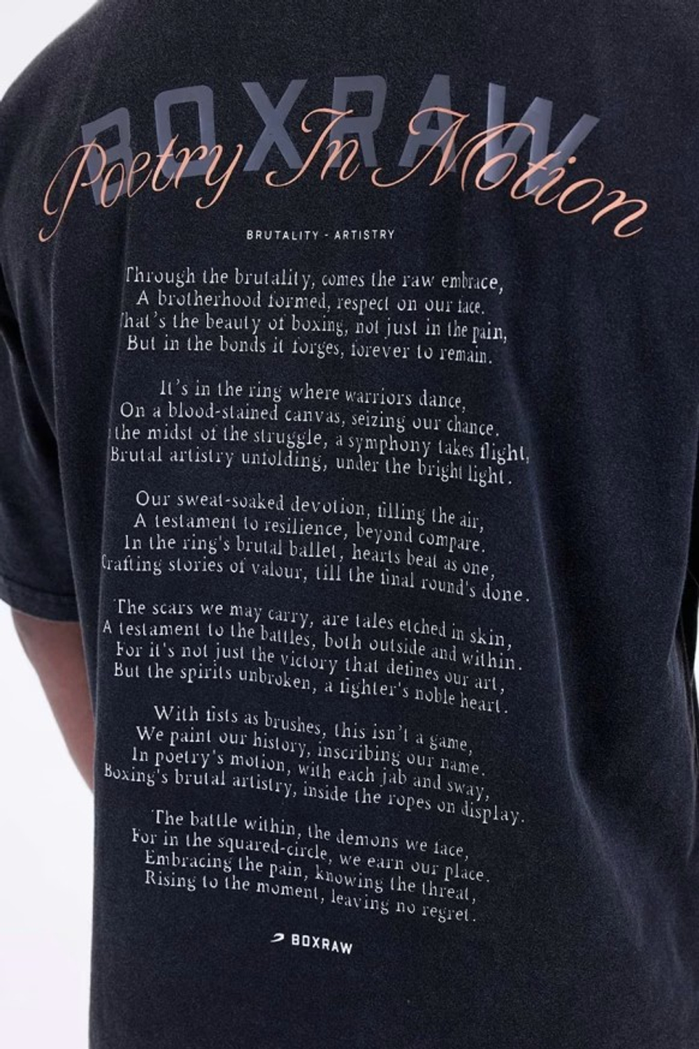 Футболка BOXRAW Poetry In Motion Oversized чёрная