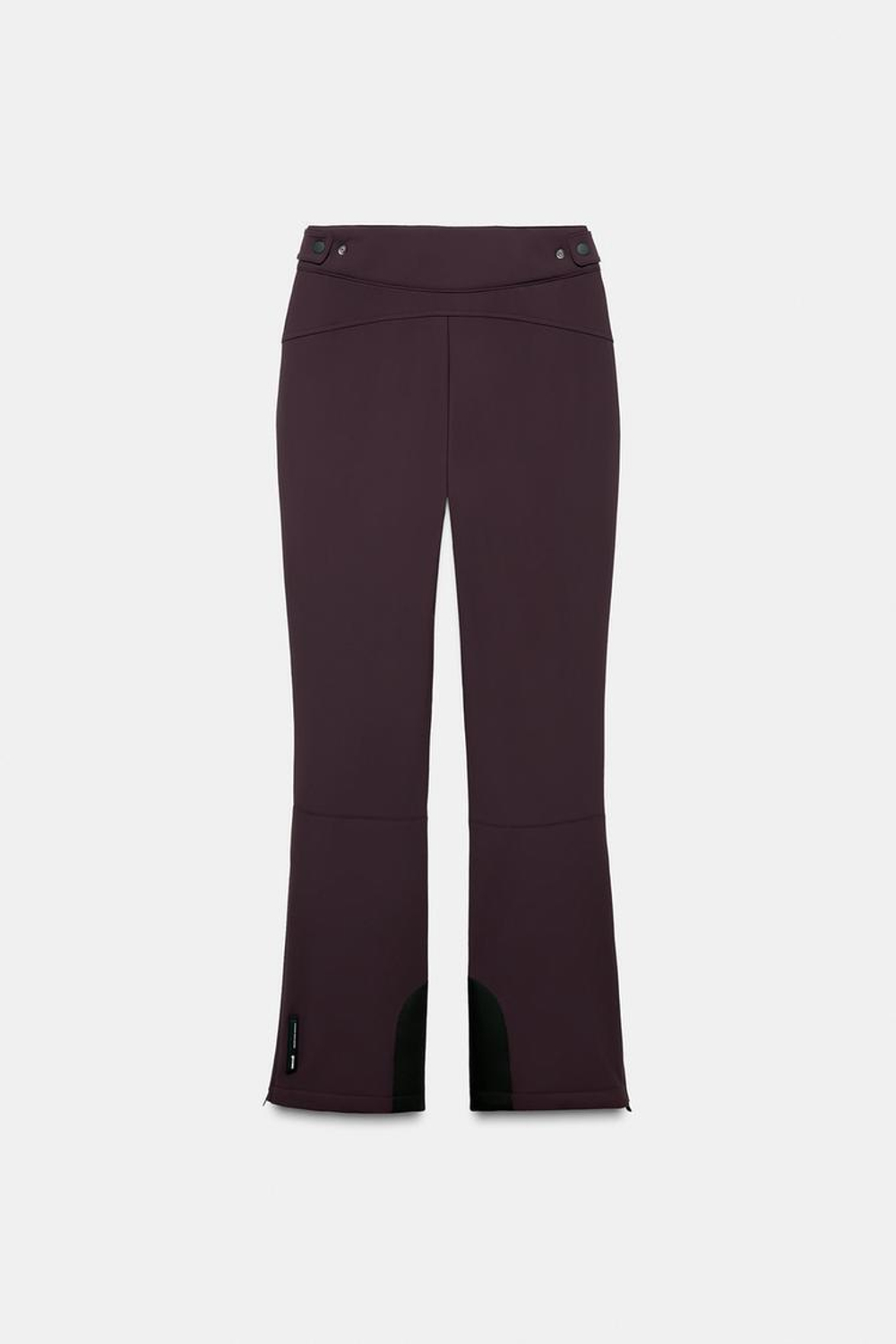 ZARA ВЕТРОЗАЩИТНЫЕ И ВОДОНЕПРОНИЦАЕМЫЕ БРЮКИ С ВЫСОКОЙ ПОСАДКОЙ, БОРДОВЫЙ