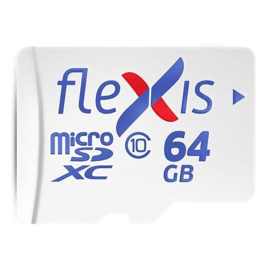 Карта памяти microSDXC Flexis, 64 Гб, Cl10 U1, с  адаптером