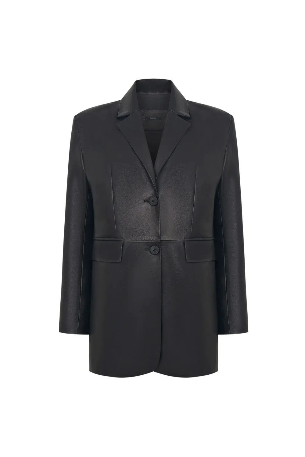 Жакет кожаный, Черный