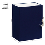 Архивный короб OfficeSpace на завязках, 320x240x150 мм, бумвинил, синий