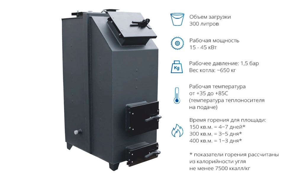 Котел длительного горения НЕДЕЛЬКА КО-90