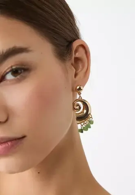 STRADIVARIUS Серьги в виде морских раковин, золотой