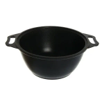 Кастрюля алюминевая 2л литой алюминий со стеклянной крышкой КМ-к22а