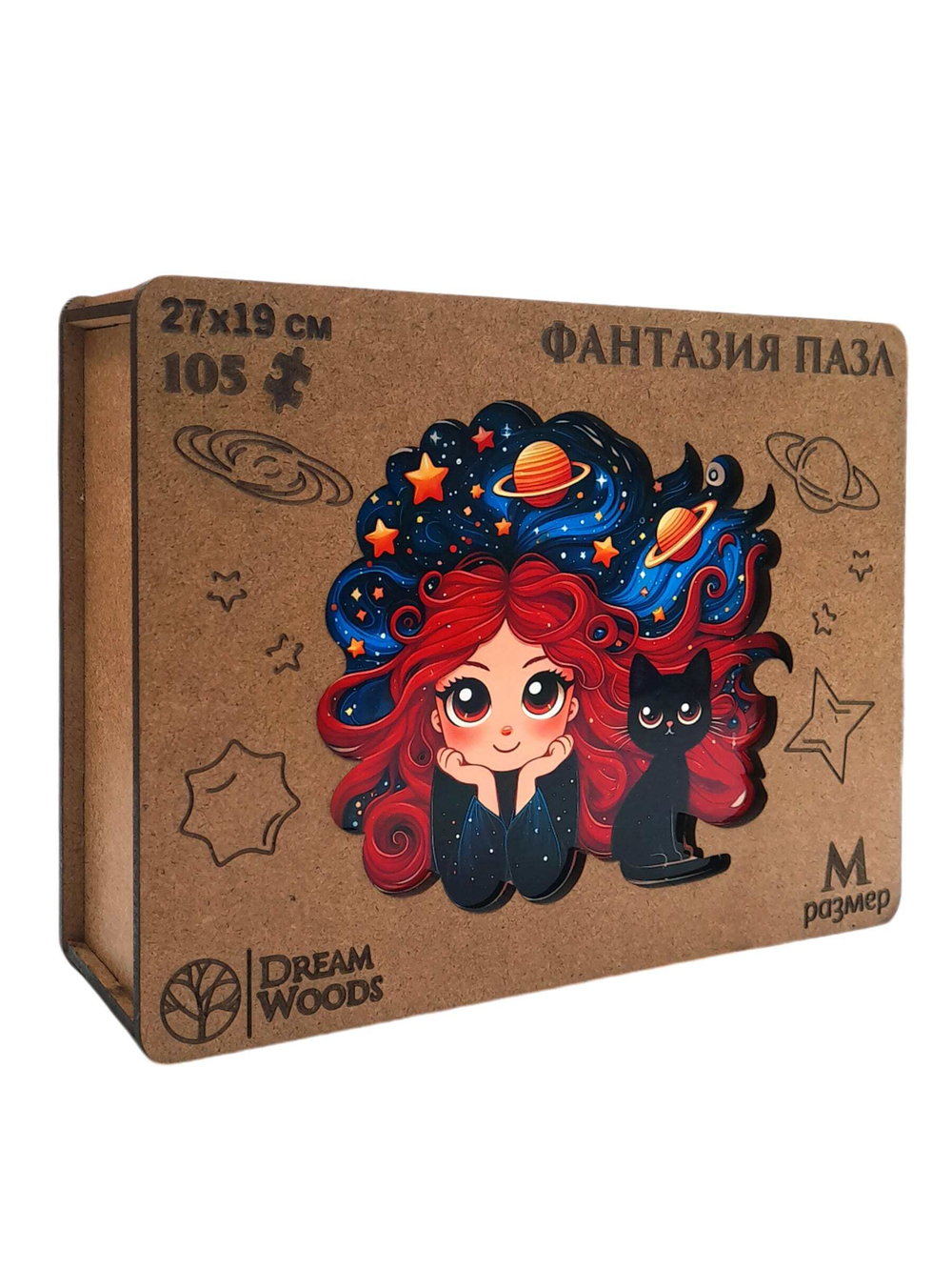 Пазлы деревянные 105 элементов 270*200мм "Фантазия"