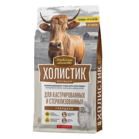 Деревенские лакомства Холистик Премьер Sterilised для кошек Говядина 400гр.