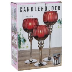 GAEM Набор из 3-х подсвечников, L37 W13 H39,5 см