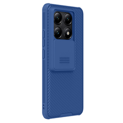 Чехол синего цвета с сдвижной шторкой для камеры от Nillkin для Xiaomi 14T Pro, серия CamShield Pro Case